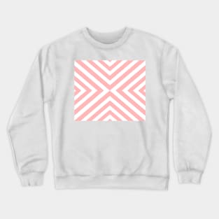 Abstract triangles geometric pattern - pink and white. Crewneck Sweatshirt